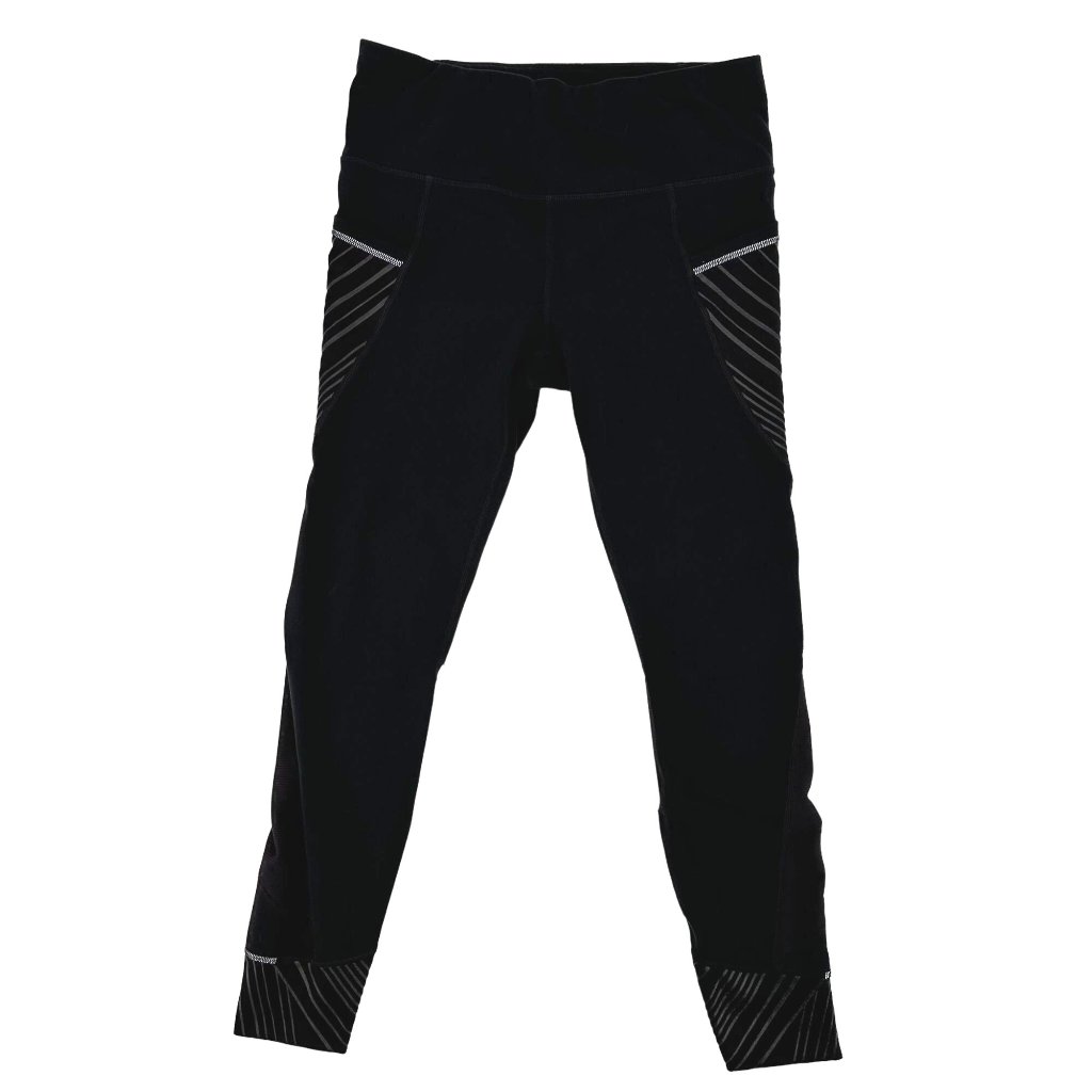 Athleta Womens Black Running Active Workout Mid Rise Legging Size M